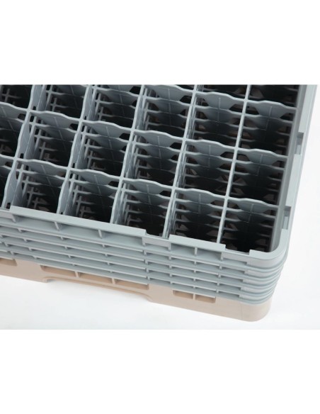 Casier à verres Cambro 49 compartiments beige - 257 mm