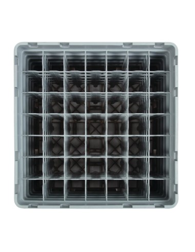 Casier à verres Cambro 49 compartiments beige - 257 mm