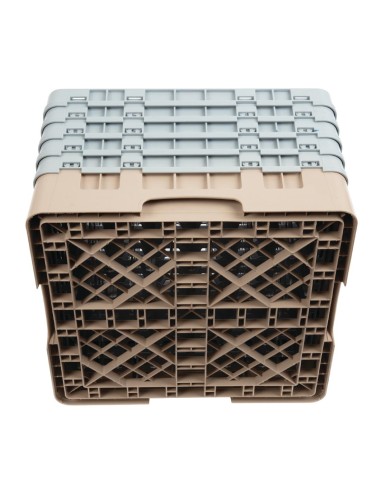 Casier à verres Cambro 49 compartiments beige - 257 mm