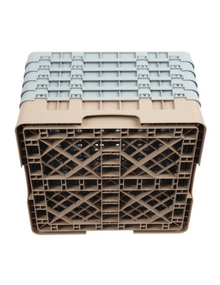 Casier à verres Cambro 49 compartiments beige - 257 mm