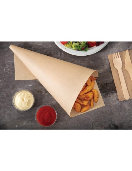 Papier sulfurisé non blanchi Vegware 38x27,5 cm - Lot de 500