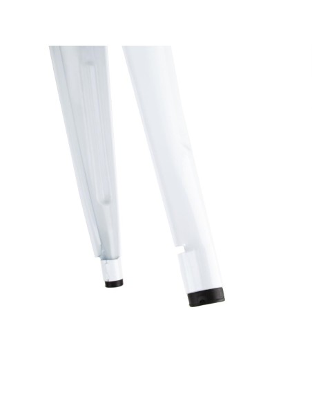 Tabourets bas Bolero Bistro 4 pcs - blanc, acier & frêne