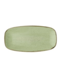 Assiettes oblongues Churchill Stonecast Vert Sage - Lot de 12