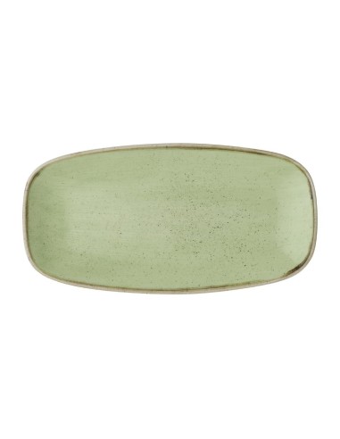 Assiettes oblongues Churchill Stonecast Vert Sage - Lot de 12
