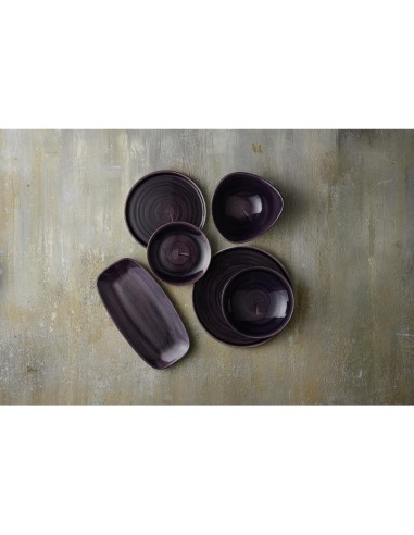 Bols triangulaires Churchill Stonecast Patina Purple 235 mm - Lot de 12