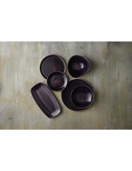 Bols triangulaires Churchill Stonecast Patina Purple 153mm - Lot de 12