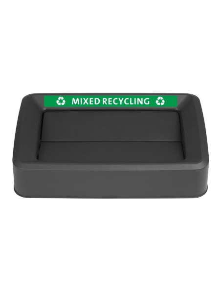 Couvercle noir Jantex 60/80L pour poubelles Slim