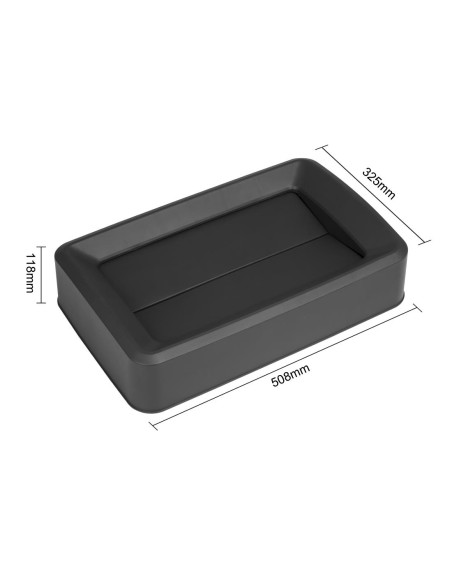 Couvercle noir Jantex 60/80L pour poubelles Slim