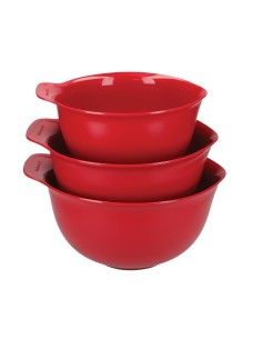 Bols à mélange KitchenAid rouge empire - lot de 3