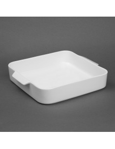 Plats à four carrés Olympia Whiteware 260x225x50mm - lot de 2