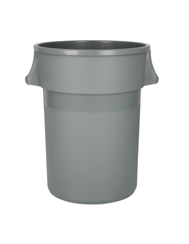 Poubelle ronde Jantex 160L gris - usage intensif