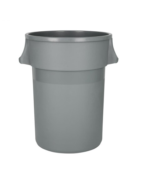 Poubelle ronde Jantex 160L gris - usage intensif