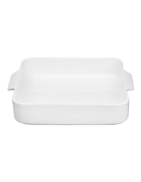 Plats à four carrés Olympia Whiteware 260x225x50mm - lot de 2