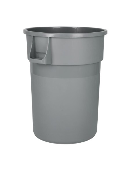 Poubelle ronde Jantex 160L gris - usage intensif