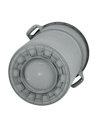 Poubelle ronde Jantex 160L gris - usage intensif