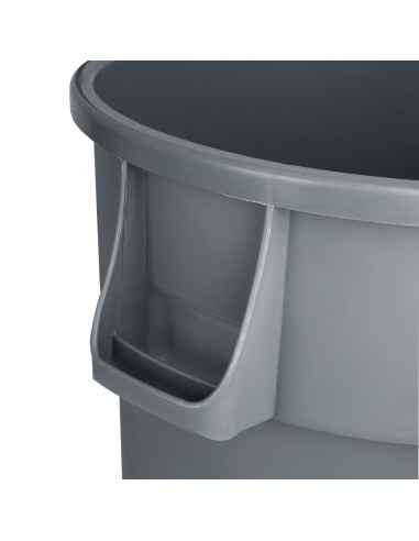 Poubelle ronde Jantex 160L gris - usage intensif
