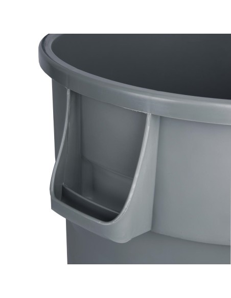 Poubelle ronde Jantex 160L gris - usage intensif