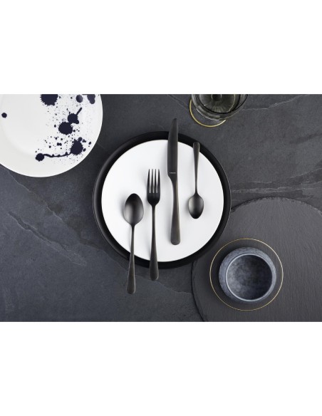 Cuillères à café moyennes Amefa Austin noires - lot de 12