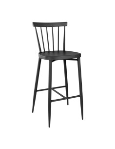Tabourets hauts aluminium noir Bolero Windsor - lot de 2