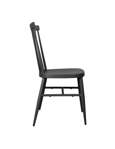 Chaises en aluminium Bolero Windsor noires - lot de 4