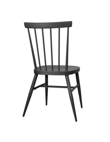Chaises en aluminium Bolero Windsor noires - lot de 4