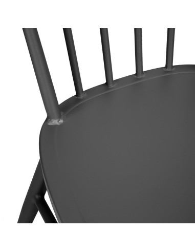 Chaises en aluminium Bolero Windsor noires - lot de 4