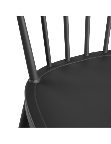 Tabourets hauts aluminium noir Bolero Windsor - lot de 2