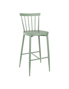 Tabourets hauts aluminium Bolero Windsor verts - lot de 2
