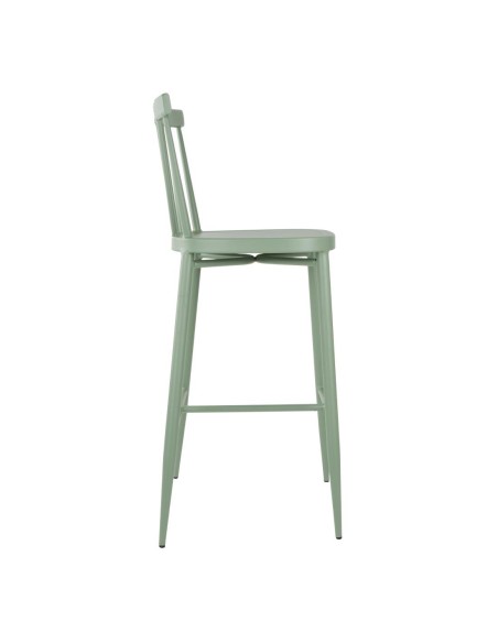 Tabourets hauts aluminium Bolero Windsor verts - lot de 2