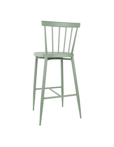 Tabourets hauts aluminium Bolero Windsor verts - lot de 2