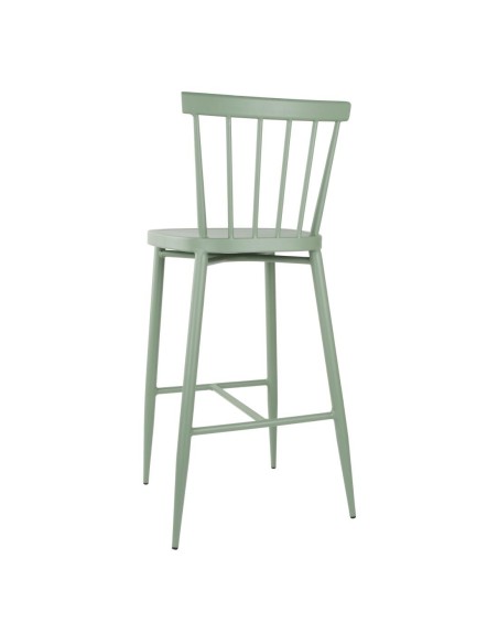 Tabourets hauts aluminium Bolero Windsor verts - lot de 2