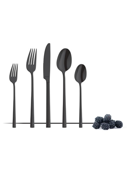 Cuillères à moka Amefa Metropole PVD noires - lot de 12
