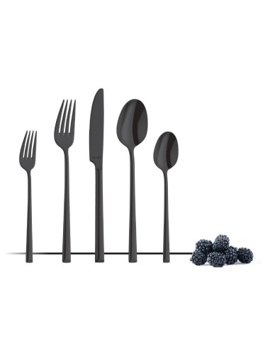 Fourchettes à gâteau Amefa Metropole PVD noires - lot de 12