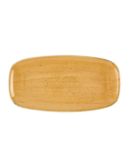 Assiettes oblongues Churchill Stonecast Tangerine - Lot de 12
