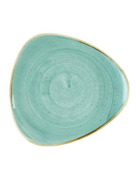 Assiettes triangulaires Churchill Stonecast Mint 229 mm - Lot de 12