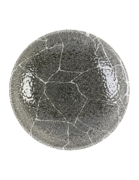 Assiettes coupe Churchill Kintsugi Quartz Black 182mm - Lot de 12
