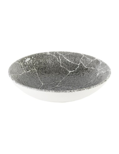 Assiettes coupe Churchill Kintsugi Quartz Black 182mm - Lot de 12