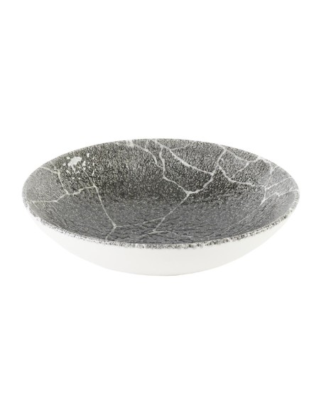 Assiettes coupe Churchill Kintsugi Quartz Black 182mm - Lot de 12