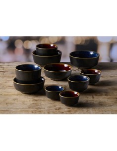 Bols à soupe Churchill Nourish Tokyo Blue Kochi - Lot de 12