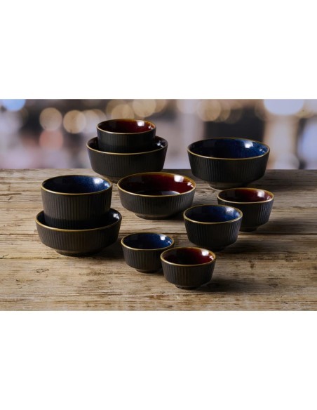 Pots à sauce Churchill Nourish Tokyo Blue 430 ml - Lot de 12