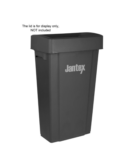 Poubelle Jantex Slim noire 80L - Gain de place