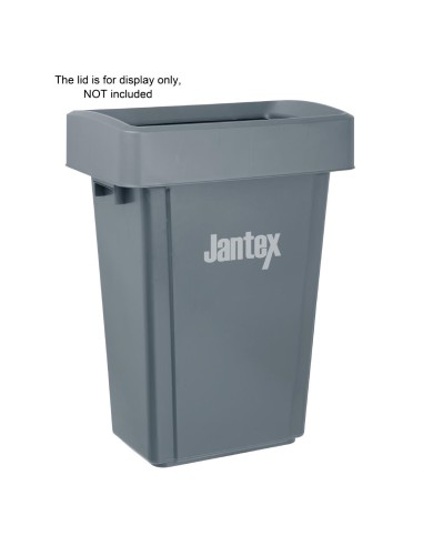 Poubelle Jantex Slim 60L gris - gain de place