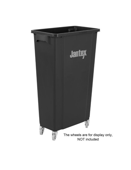Poubelle Jantex Slim noire 80L - Gain de place