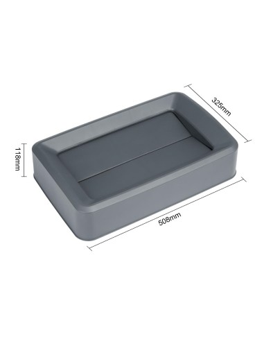 Couvercle gris Jantex pour poubelles Slim 60/80 L - Vente en ligne