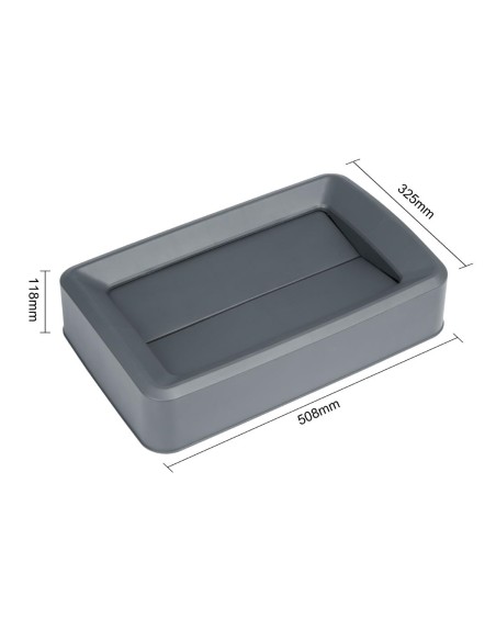 Couvercle gris Jantex pour poubelles Slim 60/80 L - Vente en ligne