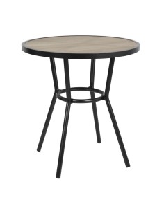 Table ronde Marston Bolero noire 700mm - Aluminium & verre