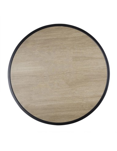 Table ronde Marston Bolero noire 700mm - Aluminium & verre