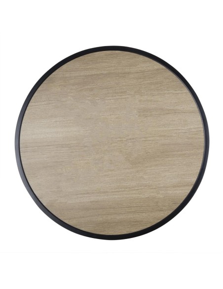 Table ronde Marston Bolero noire 700mm - Aluminium & verre