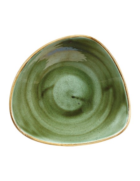 Bols triangulaires Churchill Stonecast Vert 235 mm - Lot de 12