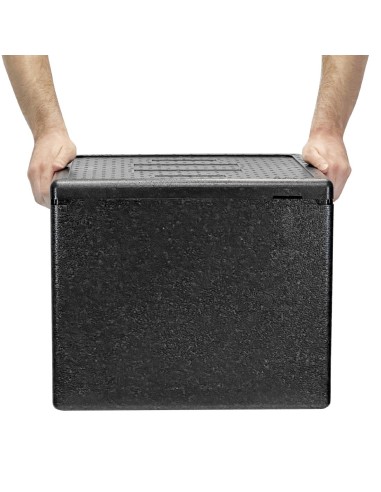 Conteneur isotherme Vogue 59L pour 8 pizzas - Noir